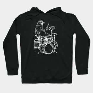 SEEMBO Sea Lion Playing Drums Drummer Drumming Band Hoodie